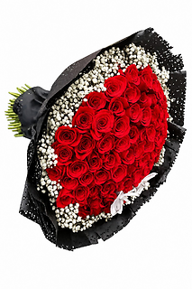 Scarlet Symphony Hand-Tied Rose Bouquet