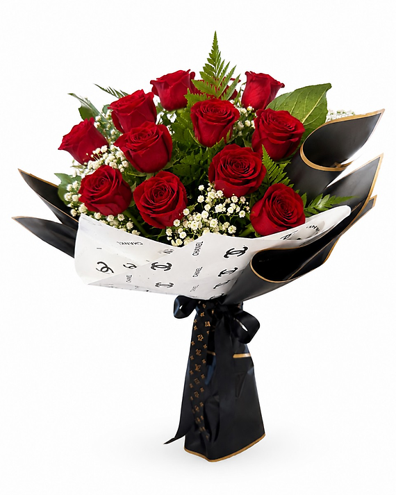 Chanel Noir Hand-Tied Rose Bouquet