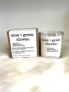 Scented Candle - Aloe + green clover