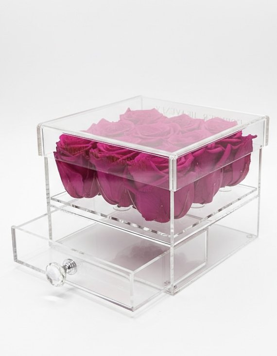 Forever 9 Rose Box With Jewllery Drawer