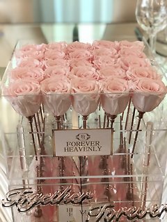 25 FOREVER ROSE PINK BOX \"Last 1-3 Years\"