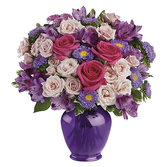 Purple Medley Bouquet with Roses